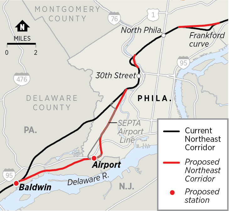 Feds propose an Amtrak stop at the Philly Airport and greatly